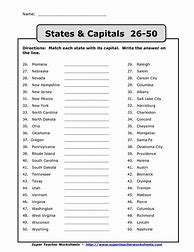 Image result for States Capitals Map Printable Worksheets