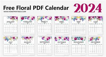 Image result for 2024 Calendar Printable Free PDF One Page