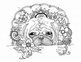 Image result for Pug Dog Art Paintings