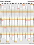 Image result for Excel Yearly Calendar Template 2024