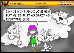 Image result for Crazy Cat Cartoon