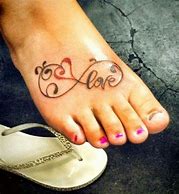Image result for Infinity Tattoo Designs On Foot
