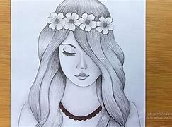 Image result for Girl Drawing Only Face