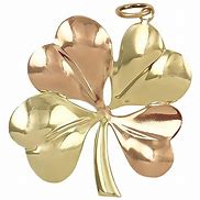 Image result for gold 4 leaves clovers jewelry