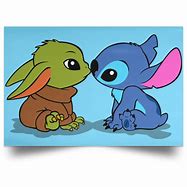 Image result for Stitch and Baby Yoda Wallpaper