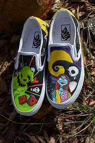 Image result for Painted Nightmare Before Christmas Shoes