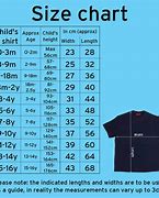 Image result for Children's Shirt Size Chart