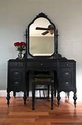 Image result for Black Makeup Vanity with Mirror