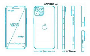 Image result for iPhone 14 Design Dimensions