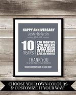 Image result for 10 Year Work Anniversary Gifts for Employees