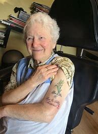 Image result for Funny Old Lady with Tattoos