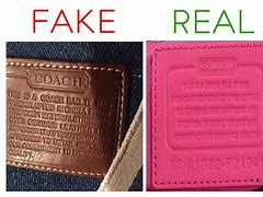 Image result for Real vs Fake Coach Purses