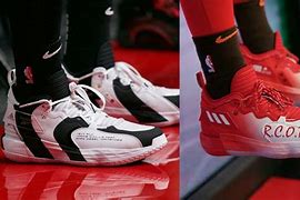 Image result for Adidas Dame 1 On Feet