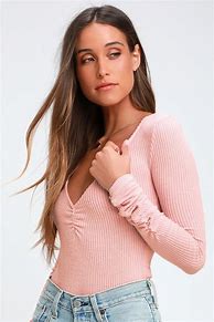 Image result for Pink Long Sleeve Shirt Victoria Secret