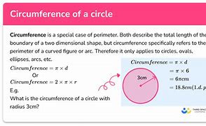 Image result for Circumference of a Circle Full Diagram