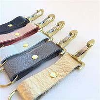 Image result for Metal Key FOB with Leather