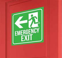 Image result for Roller Shutter Emergency Exit Sign