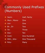 Image result for Latin Number Prefixes