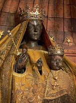 Image result for Pope Francis Praying to Black Madonna