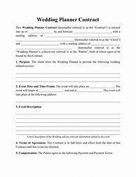 Image result for Wedding Planner Contract Template