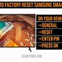 Image result for Samsung TV Factory Reset