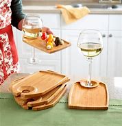 Image result for Plates with Wine Glass Holder