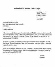 Image result for Formal Complaint Letter