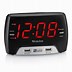 Image result for Sharp Digital Alarm Clock Blue