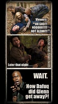 Image result for Walking Dead Glen Meme