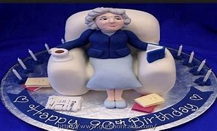 Image result for Old Lady Birthday Cake Topper