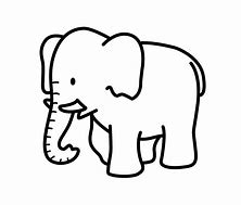 Image result for Elephant Cartoon Black White