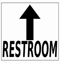 Image result for Restroom Signs with Arrow