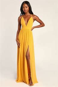 Image result for Yellow Maxi Dress