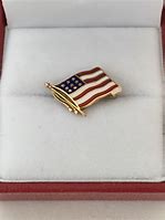 Image result for 14K American Flag Pin