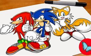 Image result for Sonic/Tails Knuckles Drawing