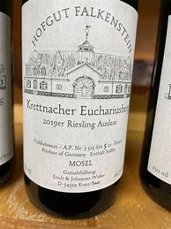 Hofgut Falkenstein Krettnacher Euchariusberg Riesling Auslese 的图像结果