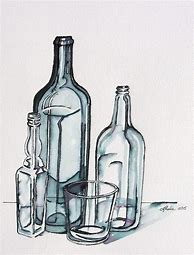 Image result for Free Still Life Pencil Drawing 2 Bottles