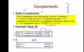Image result for Radix Complement