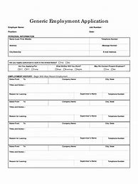 Image result for Basic Employment Application
