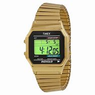 Image result for Gold Digital Watch Leather Strap