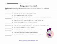 Image result for Compare and Contrast Worksheets for 3rd Grade