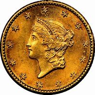 Image result for Small 1 Dollar Gold Coin 1849