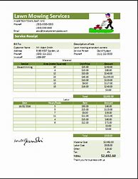 Image result for Grass-Cutting Invoice Sample