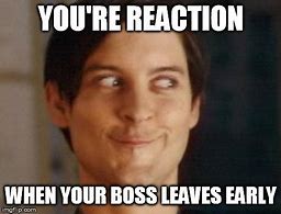 Image result for When Your Boss Is Out Meme