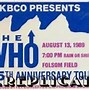Image result for The Who Concert Ticket 1980