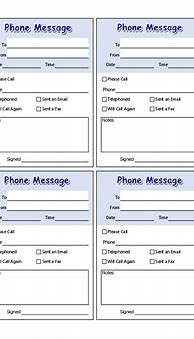 Image result for Phone Message Template