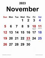 Image result for November Calendar with Holidays