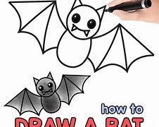 Image result for Easy to Draw Cartoon Bat