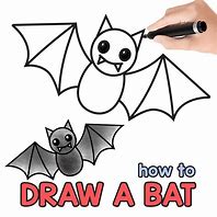 Image result for Bat Drawing for Kids
