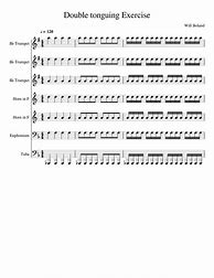 Image result for Double Tonguing Trumpet Music Sheet